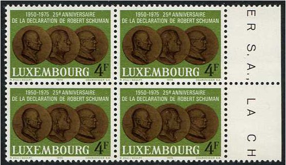 Luxembourg 1975 Robert Schuman Stamp. SG952.
