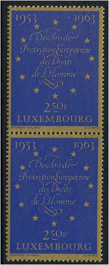Luxembourg 1963 Human Rights Stamp. SG729.