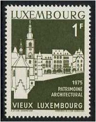 Luxembourg 1975 1f. Blackish and Yellow-Green. SG943.
