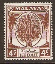 Kedah 1950 4c Brown. SG79.