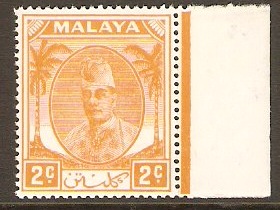 Kelantan 1951 2c Orange-yellow. SG62b.
