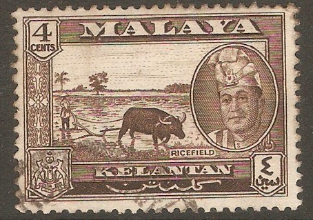 Kelantan 1961 4c Sepia - Cultural series. SG98.