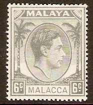 Malacca 1949 6c Grey. SG7.