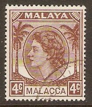 Malacca 1954 4c Brown. SG25.
