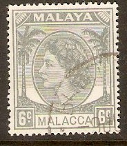 Malacca 1954 6c Grey. SG27.