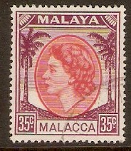 Malacca 1954 35c Rose-red and brown-purple. SG34.