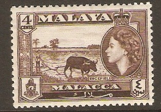 Malacca 1957 4c Sepia. SG41.