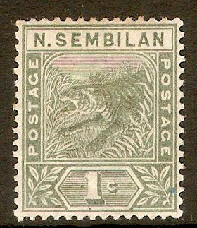 Negri Sembilan 1891 1c Green. SG2.