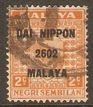 Negri Sembilan 1942 2c Orange. SGJ229.