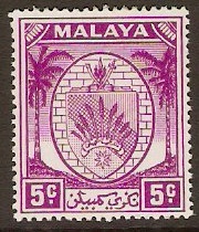 Negri Sembilan 1949 5c Bright purple. SG46.