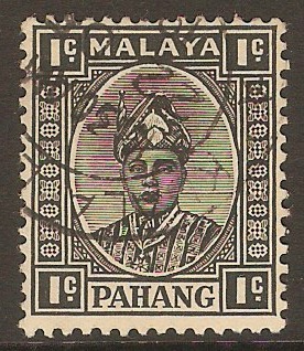 Pahang 1935 1c Black. SG29.