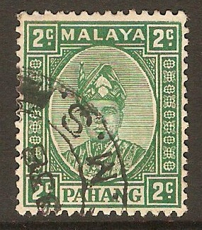 Pahang 1935 2c Green. SG30.