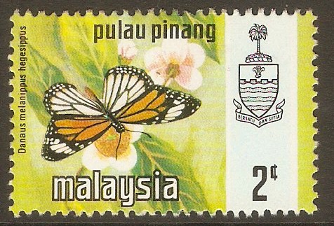 Penang 1971 2c Butterflies series. SG76.