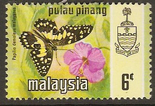 Penang 1971 6c Butterfly Series. SG78.