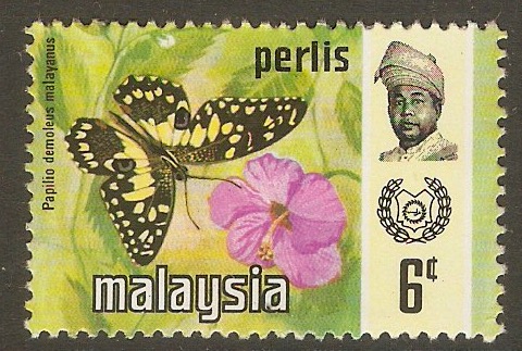 Perlis 1971 6c Butterflies series. SG51.
