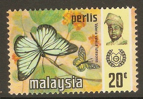 Perlis 1971 20c Butterflies series. SG54.
