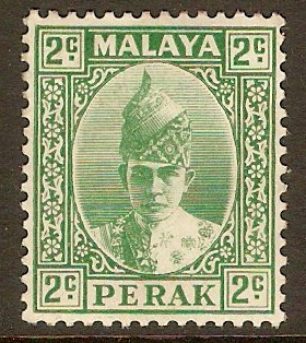 Perak 1938 2c Green. SG104.