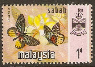 Sabah 1971 1c Butterflies Series. SG432.