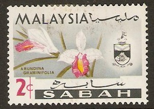 Sabah 1965 2c Orchid Series. SG425.
