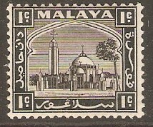 Selangor 1935 1c Black. SG68.