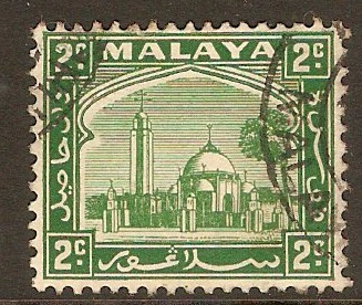 Selangor 1935 2c Green. SG69.