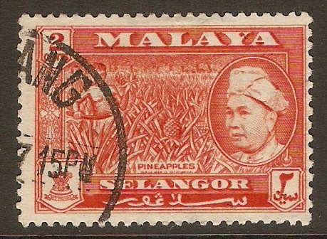 Selangor 1957 2c Orange-red. SG117.