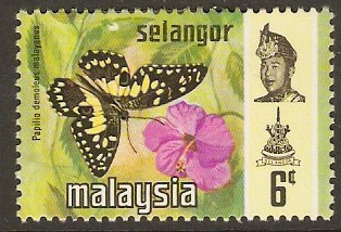 Selangor 1971 6c Butterfly Series. SG149.