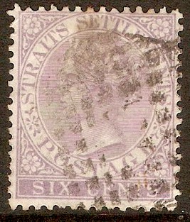 Straits Settlements 1867 6c Dull lilac. SG13.
