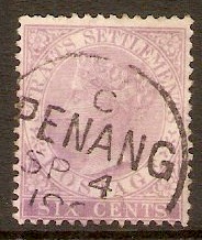 Straits Settlements 1883 6c Lilac. SG66.