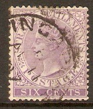 Straits Settlements 1883 6c Violet. SG66a.