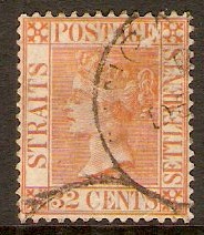 Straits Settlements 1883 32c Orange-vermilion. SG70.