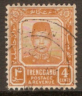 Trengganu 1910 4c Orange. SG4.