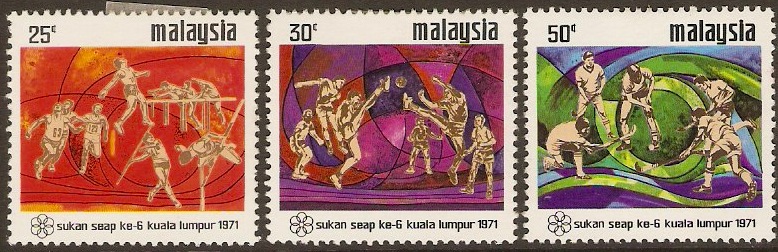 Malaysia 1971 SEAP Games Set. SG92-SG94.