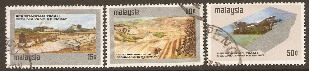 Malaysia 1974 World Tin Conference Set. SG125-SG127.