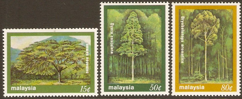 Malaysia 1981 Trees Set. SG232-SG234.