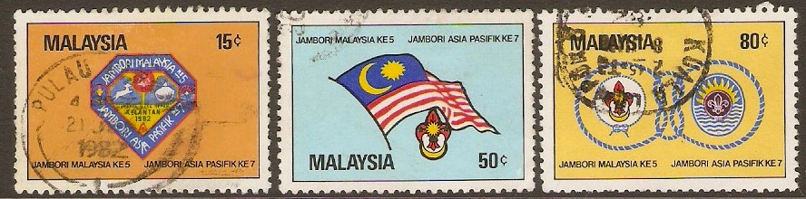 Malaysia 1982 Scout Jamboree Set. SG235-SG237.