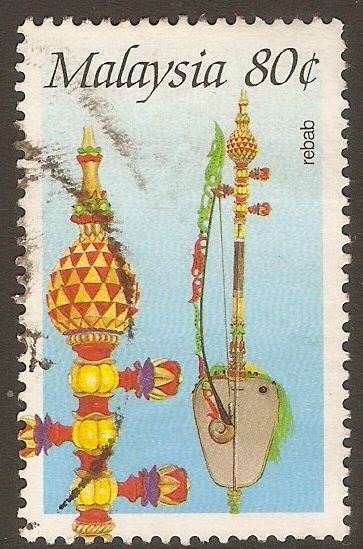 Malaysia 1987 80c Musical Instruments series. SG368.