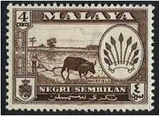 Negri Sembilan 1957 4c. Sepia. SG70.