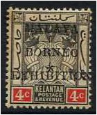 Kelantan 1922 4c Black and red. SG30.
