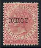Johore 1884 2c. Pale Rose. SG8.