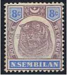 Negri Sembilan 1895 8c. Dull Purple and Ultramarine. SG9.