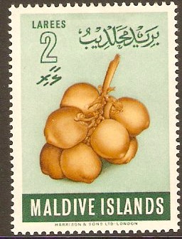 Maldives 1961 2l Coconuts Series. SG70.