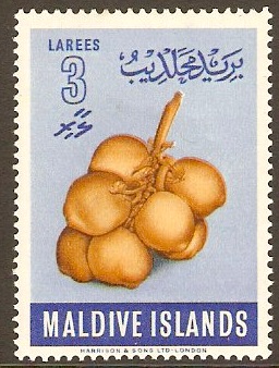 Maldives 1961 3l Coconuts Series. SG71.