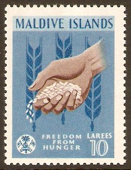 Maldives 1963 10l Freedom from Hunger Series. SG121.