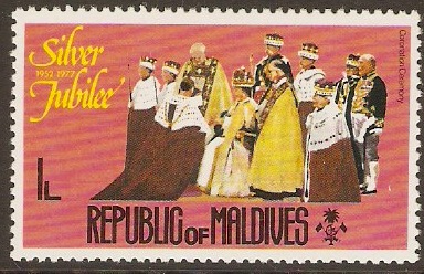 Maldives 1977 1l Silver Jubilee Series. SG673