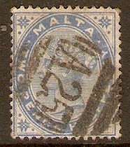 Malta 1885 2d Dull blue. SG24.