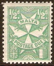 Malta 1925 ½d Green. SGD11.
