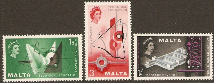 Malta 1958 Technical Education Set. SG286-SG288.