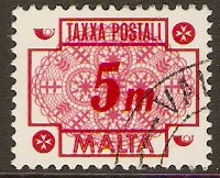 Malta 1973 5m Pink and red Postage Due. SGD44.