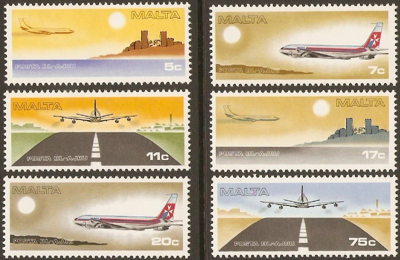 Malta 1978 Air Stamps. SG605-SG610.